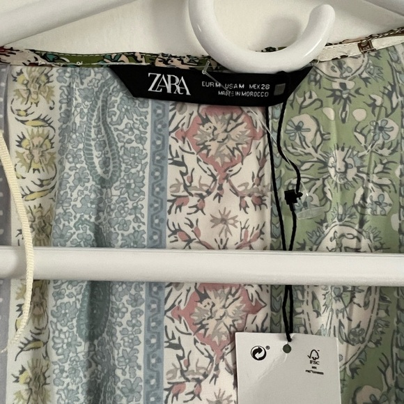 Zara multicolored blue crossover playsuit  size medium - Picture 6 of 7